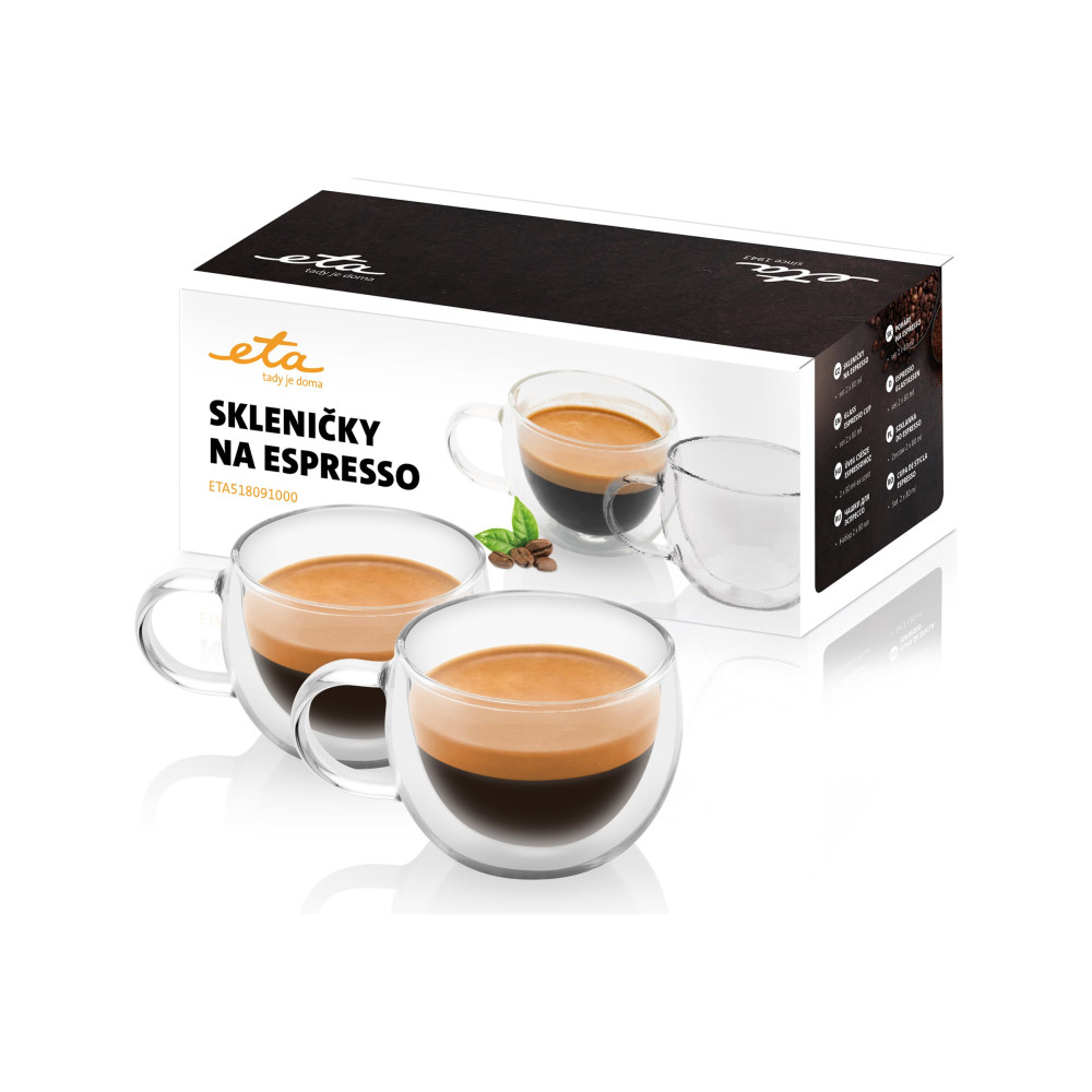 Produktbild för ETA 5180 91000 - espressokopp - 80 ml (paket om 2)