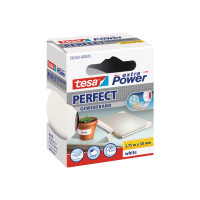 Produktbild för Tesa extra Power Perfect tygtejp - 38 mm x 2.75 m - vit