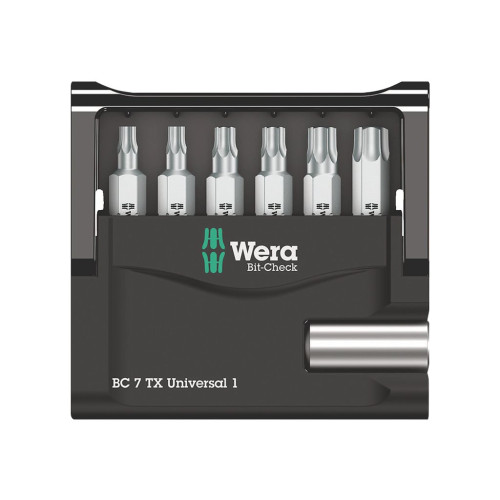 WERA WERK Wera Bit-Check 7 TX Universal 1 - bitssats för skruvmejsel - 7 delar