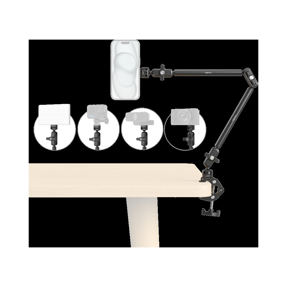 Produktbild för SmallRig 5626 Desktop Magic Arm with Crab-Shaped Clamp Kit (MagSafe-Compatible Edition)