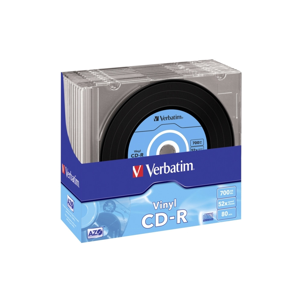 Produktbild för Verbatim Data Vinyl - CD-R x 10 - 700 MB - lagringsmedier