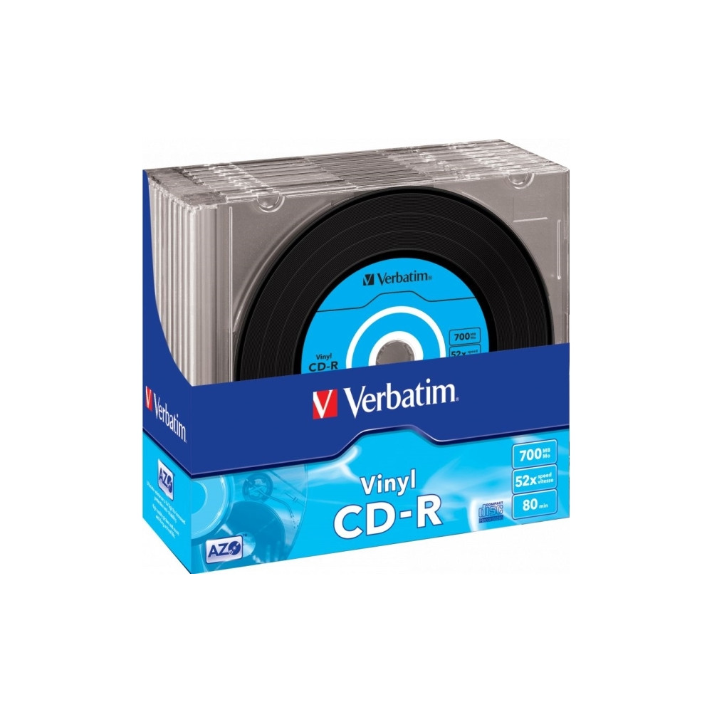 Produktbild för Verbatim Data Vinyl - CD-R x 10 - 700 MB - lagringsmedier