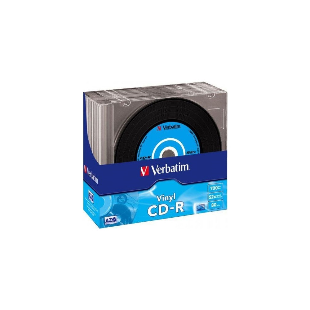 Produktbild för Verbatim Data Vinyl - CD-R x 10 - 700 MB - lagringsmedier