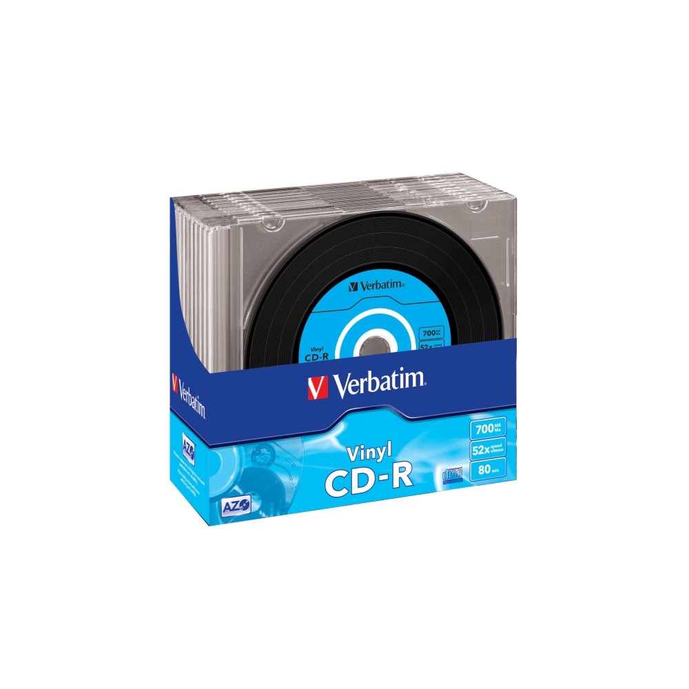 Produktbild för Verbatim Data Vinyl - CD-R x 10 - 700 MB - lagringsmedier