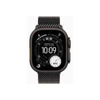 Produktbild för Apple Watch Ultra 3 - svart titan - Ja smart klocka med milanesisk loop - svart - 64 GB