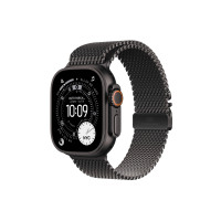 Produktbild för Apple Watch Ultra 3 - svart titan - Ja smart klocka med milanesisk loop - svart - 64 GB