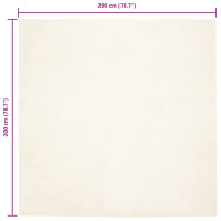 Produktbild för Halkfri matta i konstgjord kaninfäll OLITE Vit 200 x 200 cm