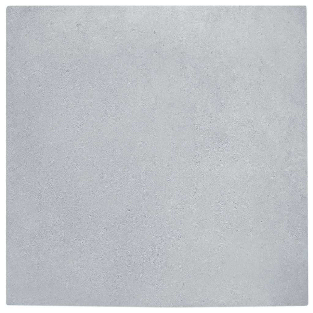 Produktbild för Halkfri matta i konstgjord kaninfäll OLITE Grå 240 x 240 cm