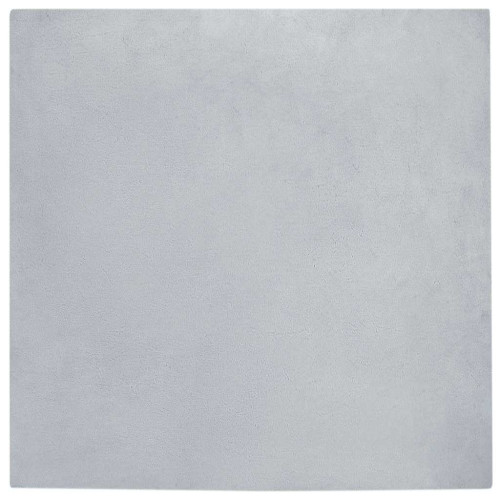 vidaXL Halkfri matta i konstgjord kaninfäll OLITE Grå 240 x 240 cm