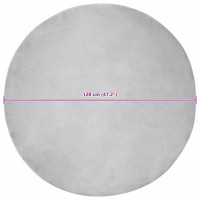 Produktbild för Halkfri matta i konstgjord kaninfäll OLITE Grå Ø 120 cm
