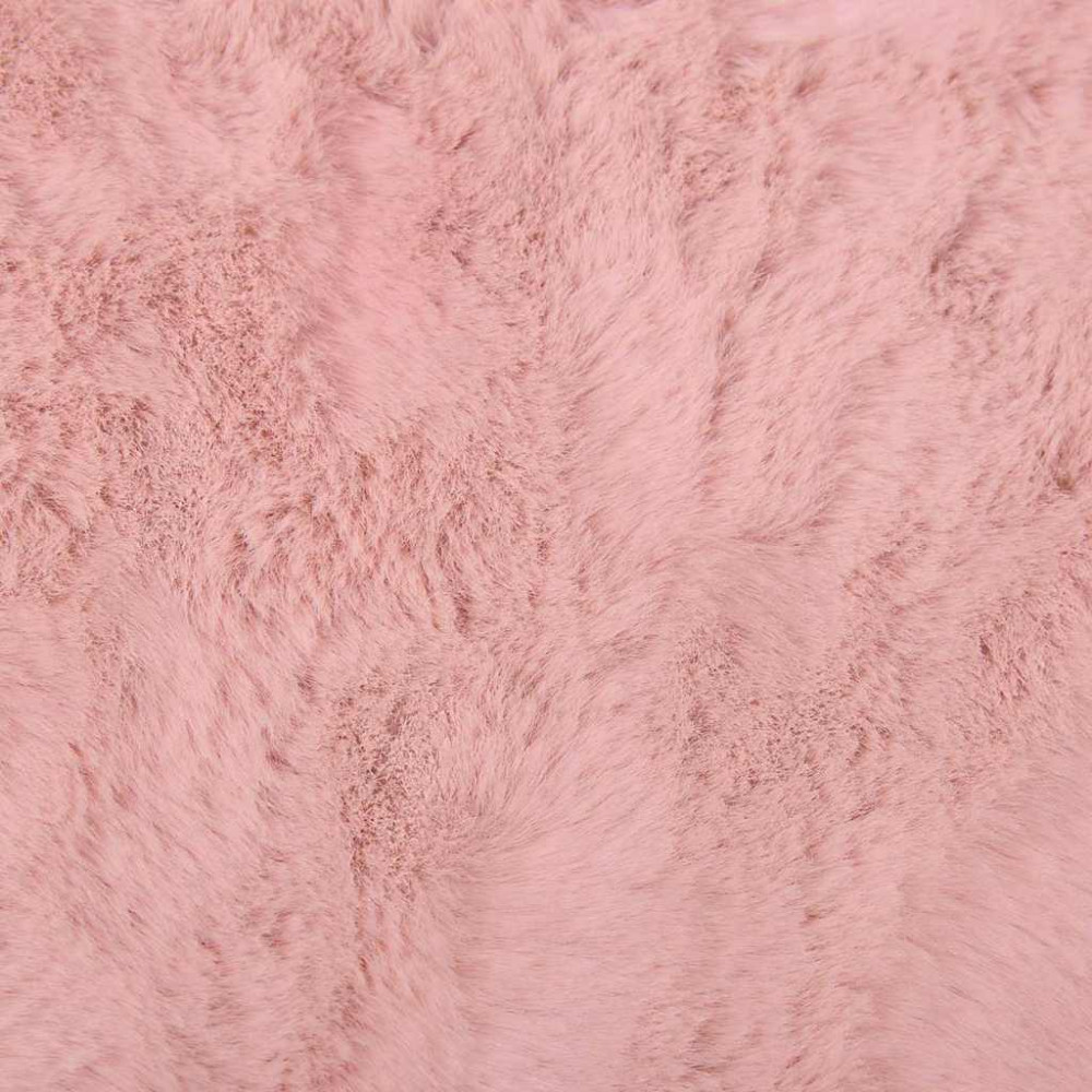 Produktbild för Halkfri matta i konstgjord kaninfäll OLITE Rosa 80 x 200 cm