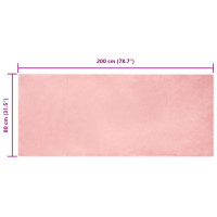 Produktbild för Halkfri matta i konstgjord kaninfäll OLITE Rosa 80 x 200 cm