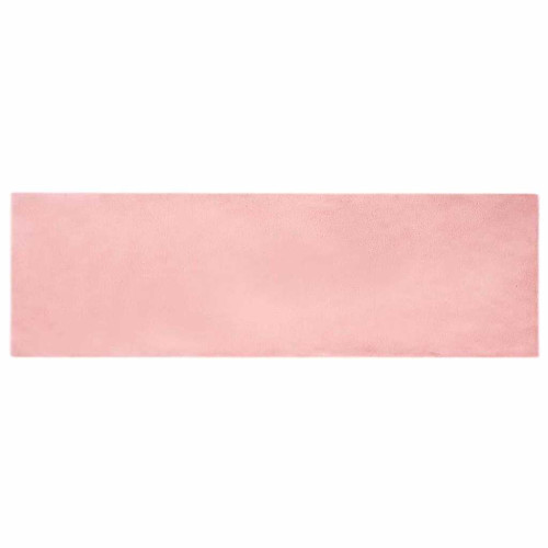 vidaXL Halkfri matta i konstgjord kaninfäll OLITE Rosa 80 x 250 cm