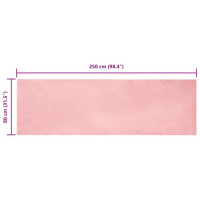 Produktbild för Halkfri matta i konstgjord kaninfäll OLITE Rosa 80 x 250 cm