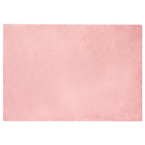 vidaXL Halkfri matta i konstgjord kaninfäll OLITE Rosa 140 x 200 cm