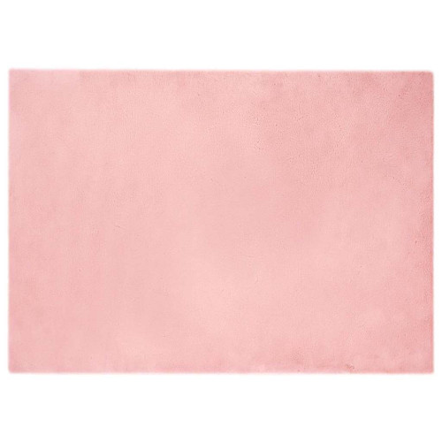 vidaXL Halkfri matta i konstgjord kaninfäll OLITE Rosa 200 x 280 cm