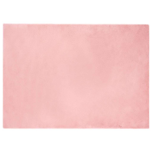 vidaXL Halkfri matta i konstgjord kaninfäll OLITE Rosa 240 x 340 cm