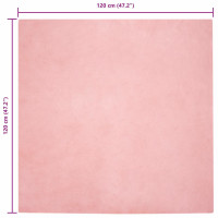 Produktbild för Halkfri matta i konstgjord kaninfäll OLITE Rosa 120 x 120 cm