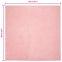 Produktbild för Halkfri matta i konstgjord kaninfäll OLITE Rosa 160 x 160 cm
