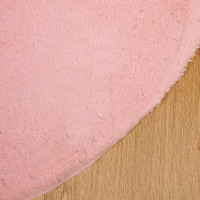 Produktbild för Halkfri matta i konstgjord kaninfäll OLITE Rosa Ø 200 cm