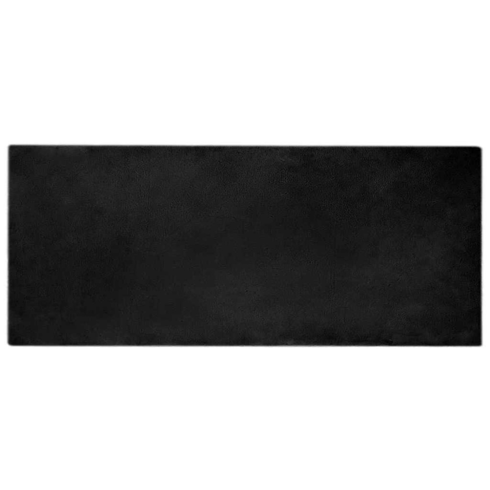 Produktbild för Halkfri matta i konstgjord kaninfäll OLITE Svart 80 x 200 cm