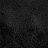 Produktbild för Halkfri matta i konstgjord kaninfäll OLITE Svart 200 x 200 cm