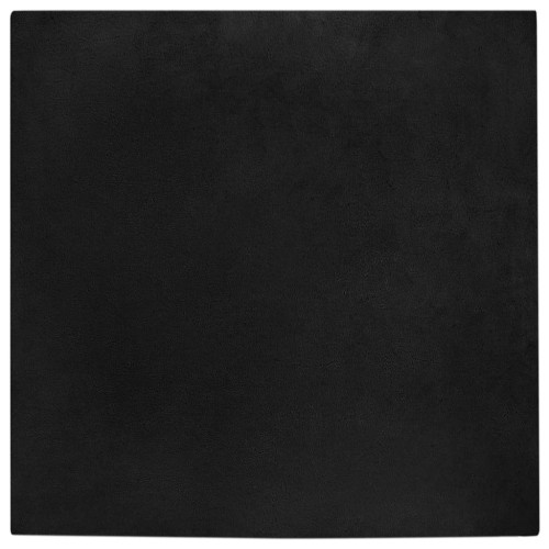 vidaXL Halkfri matta i konstgjord kaninfäll OLITE Svart 240 x 240 cm