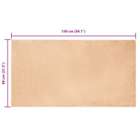 Produktbild för Halkfri matta i konstgjord kaninfäll OLITE Taupe 80 x 150 cm