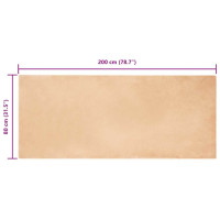 Produktbild för Halkfri matta i konstgjord kaninfäll OLITE Taupe 80 x 200 cm