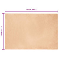 Produktbild för Halkfri matta i konstgjord kaninfäll OLITE Taupe 120 x 170 cm