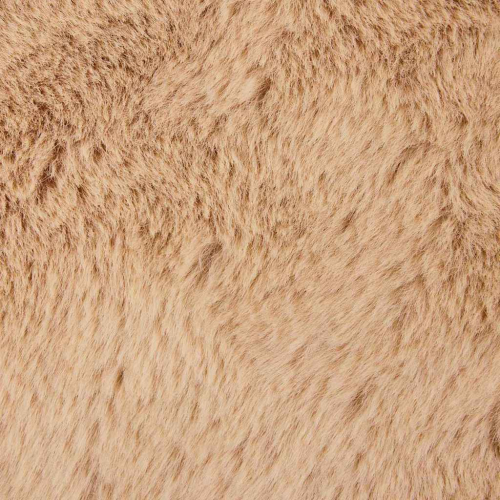 Produktbild för Halkfri matta i konstgjord kaninfäll OLITE Taupe 120 x 120 cm