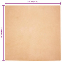 Produktbild för Halkfri matta i konstgjord kaninfäll OLITE Taupe 120 x 120 cm