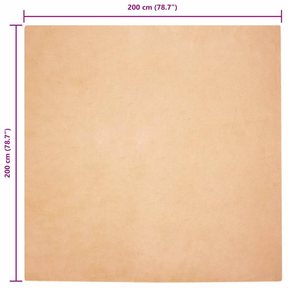Produktbild för Halkfri matta i konstgjord kaninfäll OLITE Taupe 200 x 200 cm