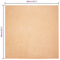 Produktbild för Halkfri matta i konstgjord kaninfäll OLITE Taupe 200 x 200 cm