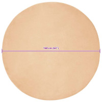 Produktbild för Halkfri matta i konstgjord kaninfäll OLITE Taupe Ø 160 cm