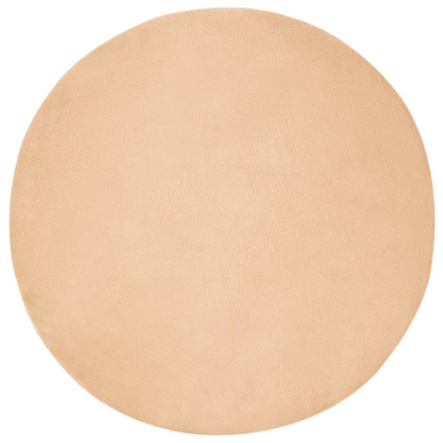vidaXL Halkfri matta i konstgjord kaninfäll OLITE Taupe Ø 200 cm