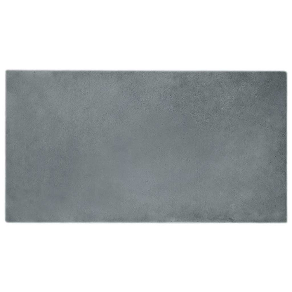 Produktbild för Halkfri matta i konstgjord kaninfäll OLITE Antracit 80 x 150 cm