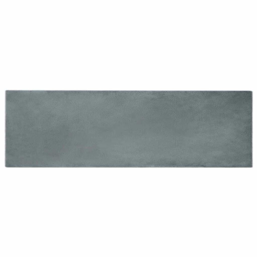 Produktbild för Halkfri matta i konstgjord kaninfäll OLITE Antracit 80 x 250 cm