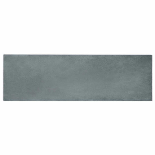 vidaXL Halkfri matta i konstgjord kaninfäll OLITE Antracit 80 x 250 cm