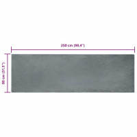 Produktbild för Halkfri matta i konstgjord kaninfäll OLITE Antracit 80 x 250 cm