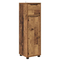 Produktbild för Badrumsskåp Gammalt trä 30,5 x 30 x 101 cm Konstruerat trä