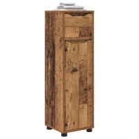 Produktbild för Badrumsskåp Gammalt trä 30,5 x 30 x 101 cm Konstruerat trä