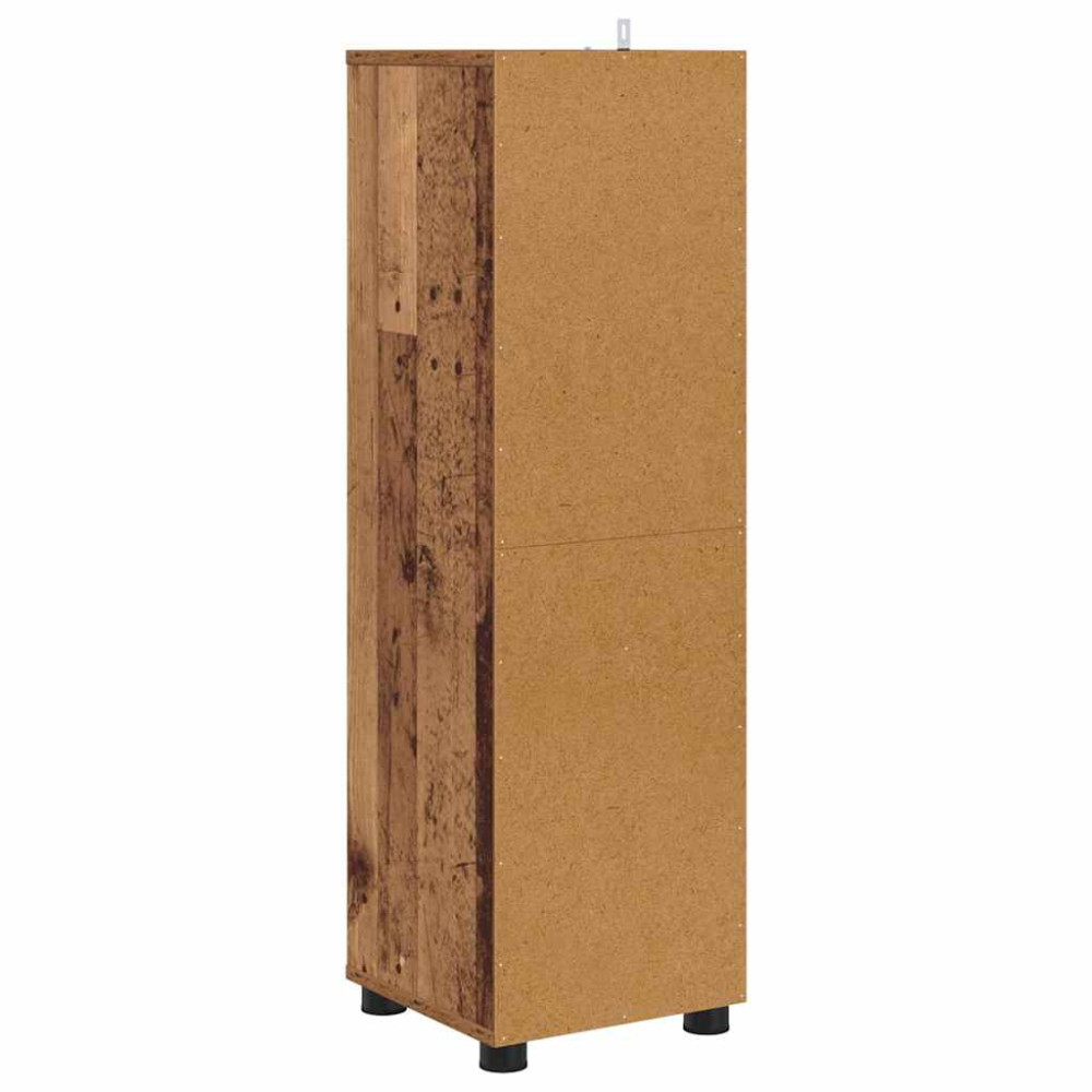 Produktbild för Badrumsskåp Gammalt trä 30,5 x 30 x 101 cm Konstruerat trä