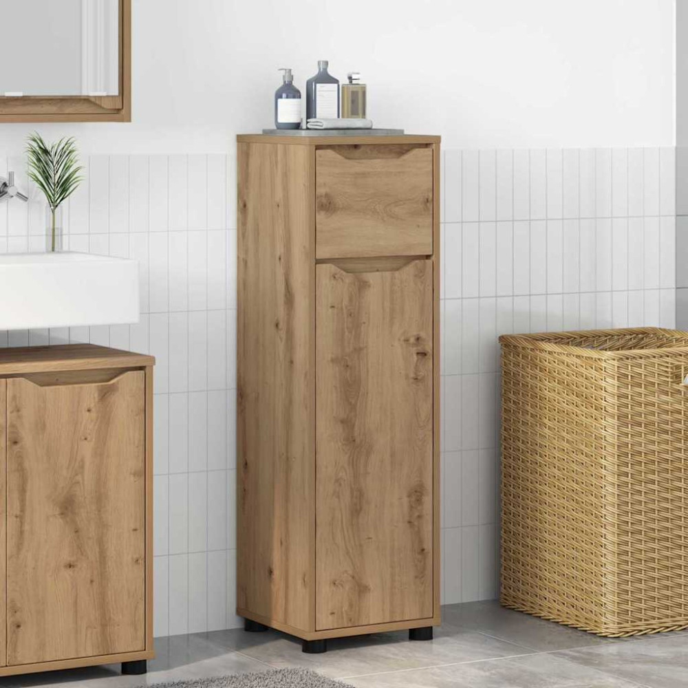 Produktbild för Badrumsskåp Artisan Ek 30,5 x 30 x 101 cm Konstruerat trä