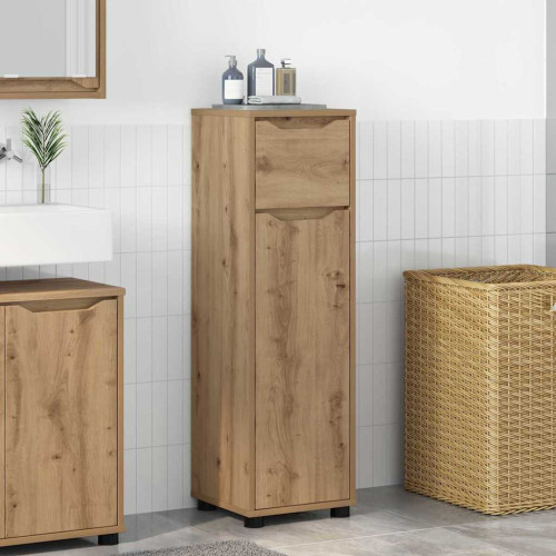 vidaXL Badrumsskåp Artisan Ek 30,5 x 30 x 101 cm Konstruerat trä