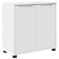 Produktbild för Badrumsvaskskåp med hylla Vit 60 x 30 x 60 cm Konstruerat trä