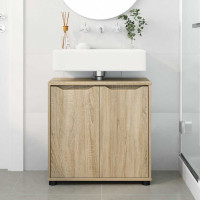 Produktbild för Badrumsvaskskåp Sonoma-ek 60 x 30 x 60 cm Konstruerat trä