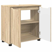 Produktbild för Badrumsvaskskåp Sonoma-ek 60 x 30 x 60 cm Konstruerat trä