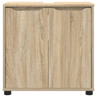 Produktbild för Badrumsvaskskåp Sonoma-ek 60 x 30 x 60 cm Konstruerat trä