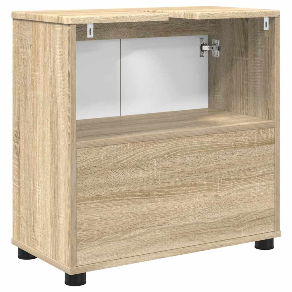 Produktbild för Badrumsvaskskåp Sonoma-ek 60 x 30 x 60 cm Konstruerat trä